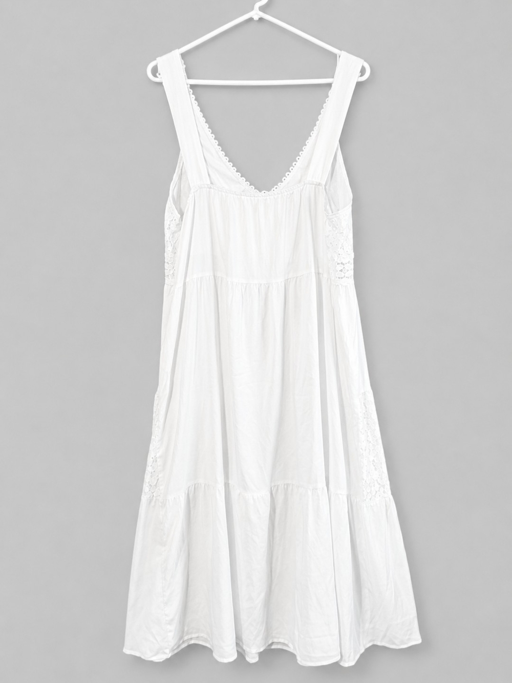 White Lace Boho Cottagecore Maxi Dress 2X Excellent Condition - Picture 4 of 5